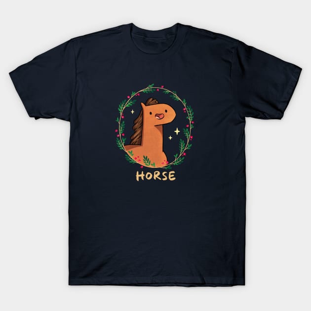 Horse. T-Shirt by Extra Ordinary Comics